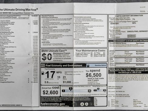 Used 2022 BMW M8 Competition w/ M Driver's Package image 77