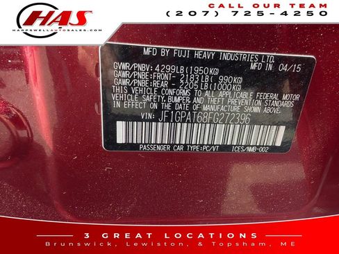 Used 2015 Subaru Impreza 2.0i Sport Premium AWD/4WD image 14