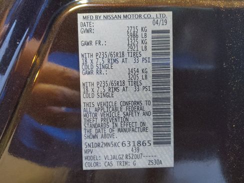 Used 2019 Nissan Pathfinder SL FWD image 33