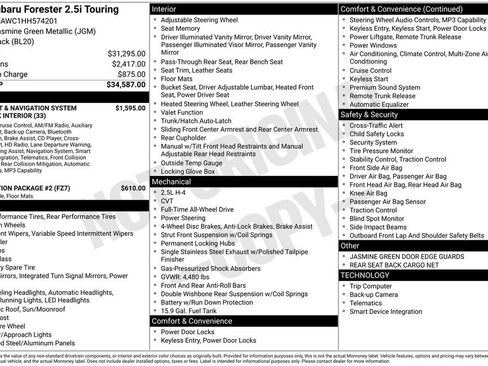 Used 2017 Subaru Forester 2.5i Touring image 14