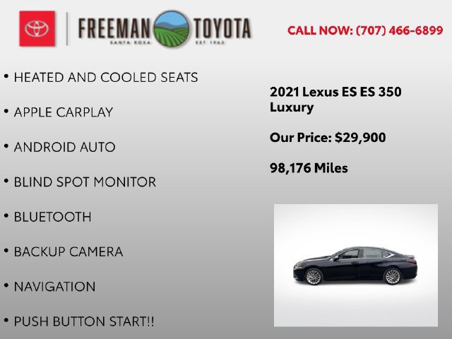 Used 2021 Lexus ES 350 w/ Accessory Package 2 FWD image 10