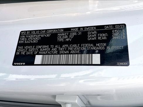 Certified 2023 Volvo XC90 B6 Ultimate w/ Protection Package Premier AWD/4WD image 48