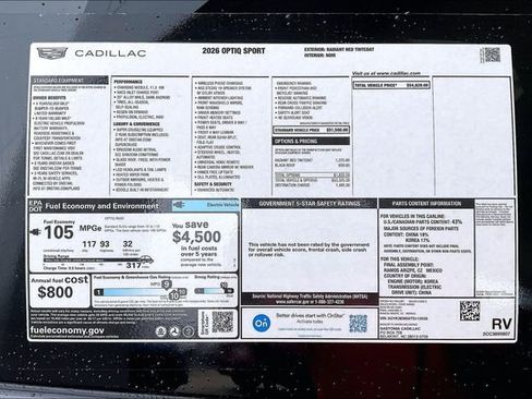 New 2026 Cadillac Optiq Sport 1 image 14