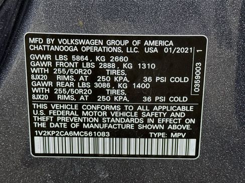 Used 2021 Volkswagen Atlas SE w/ Panoramic Sunroof Package AWD/4WD image 32