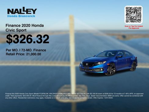 Used 2020 Honda Civic Sport image 3