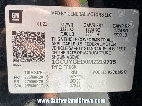 Used 2021 Chevrolet Silverado 1500 LTZ w/ LTZ Premium Package AWD/4WD image 59