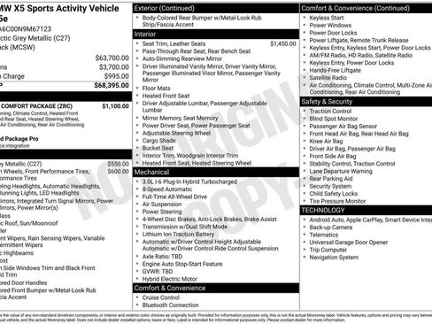 Used 2022 BMW X5 xDrive45e w/ Climate Comfort Package AWD/4WD image 59