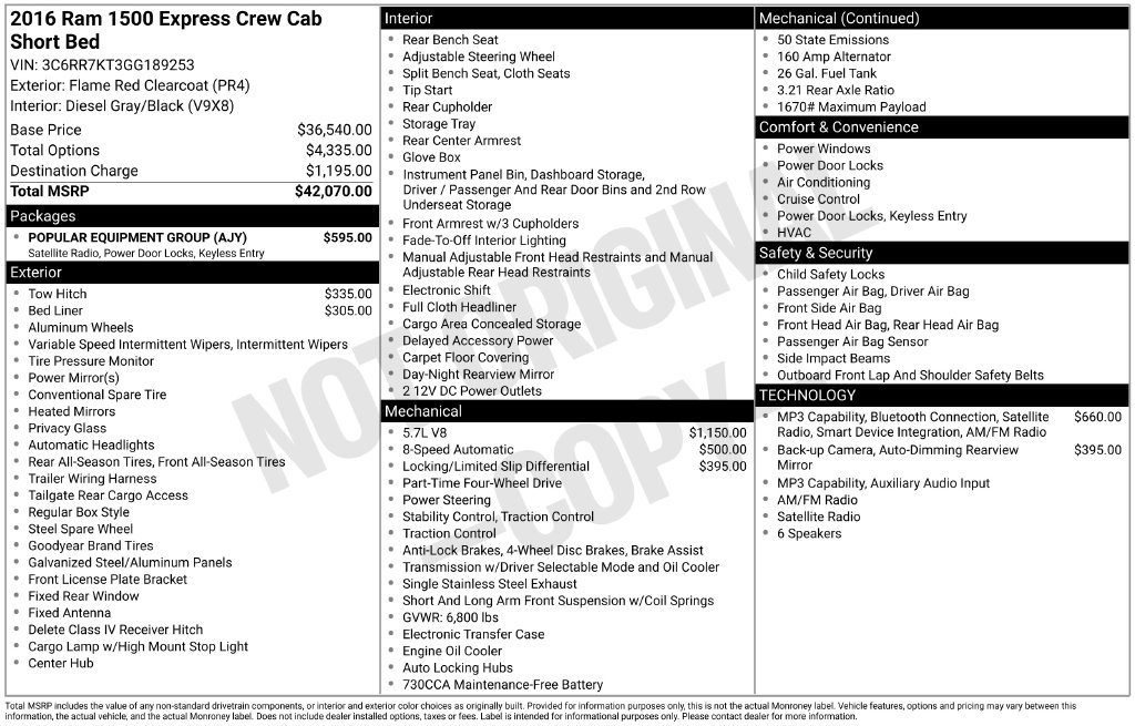 Used 2016 RAM 1500 Express w/ Popular Equipment Group AWD/4WD image 26