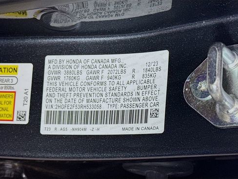 Certified 2024 Honda Civic Sport image 28