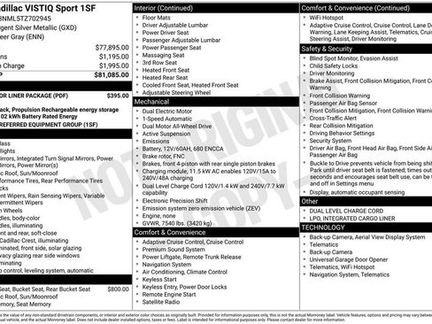 New 2026 Cadillac Vistiq Luxury w/ LPO, Floor Liner Package AWD/4WD image 4