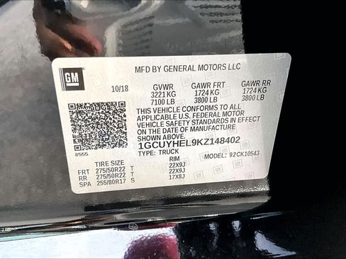 Used 2019 Chevrolet Silverado 1500 High Country w/ High Country Premium Package image 63