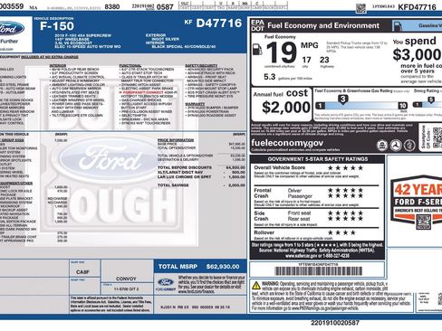 Used 2019 Ford F150 Lariat w/ Equipment Group 502A Luxury AWD/4WD image 15