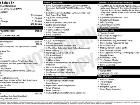 Used 2022 Kia Seltos SX w/ Sunroof Package AWD/4WD image 26