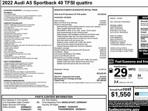 Used 2022 Audi A5 2.0T Premium Plus w/ Premium Plus image 2