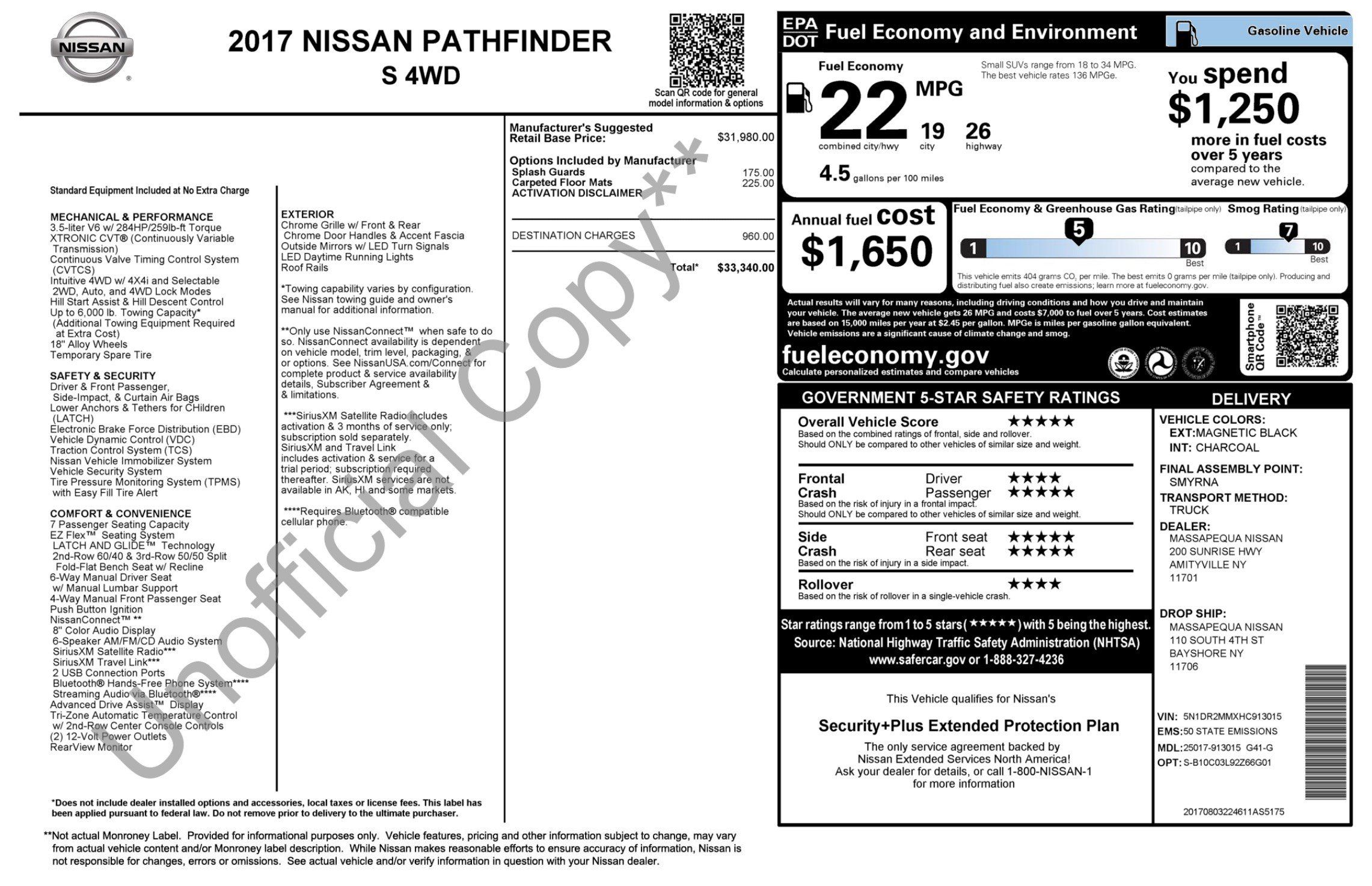 Used 2017 Nissan Pathfinder S AWD/4WD image 1