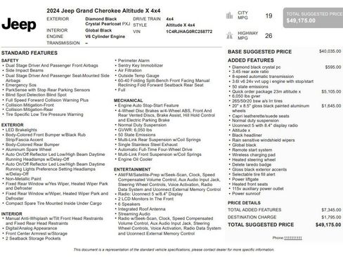 Used 2024 Jeep Grand Cherokee Altitude AWD/4WD image 36