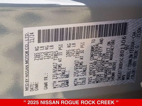 Certified 2025 Nissan Rogue SV w/ Rock Creek Premium Package AWD/4WD image 41