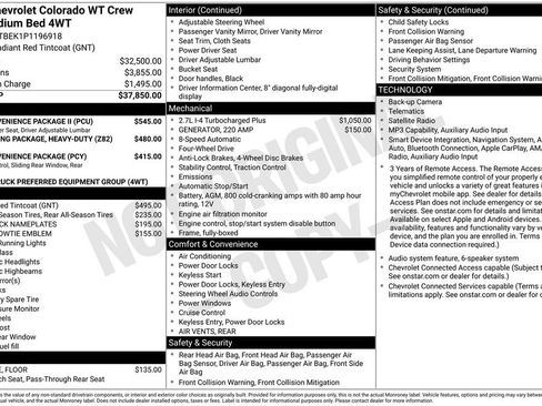 Used 2023 Chevrolet Colorado W/T w/ WT Convenience Package II AWD/4WD image 37