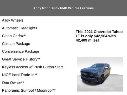 Used 2021 Chevrolet Tahoe LT w/ LT Signature Package AWD/4WD image 8