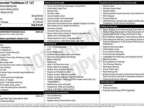 Used 2024 Chevrolet TrailBlazer LT w/ Driver Confidence Package FWD image 31