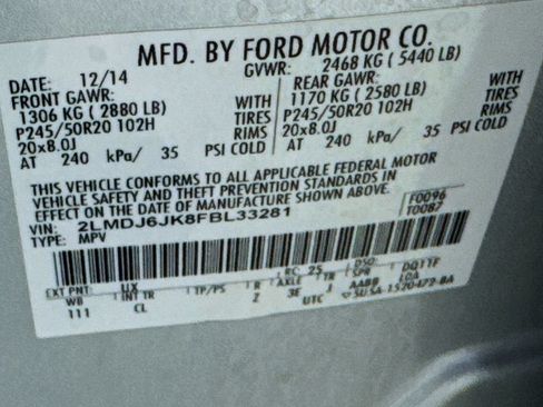 Used 2015 Lincoln MKX FWD w/ Equipment Group 102A image 41