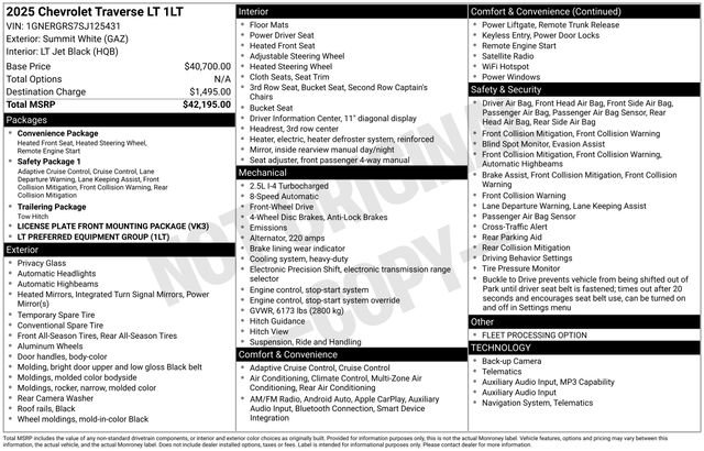 Used 2025 Chevrolet Traverse LT FWD image 39
