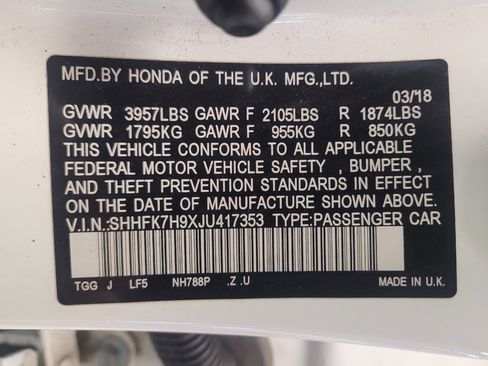 Used 2018 Honda Civic Sport Touring image 33