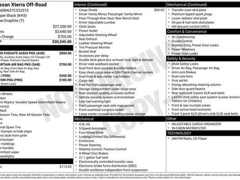 Used 2007 Nissan Xterra Off-Road w/ Rockford Fosgate Audio Pkg image 2