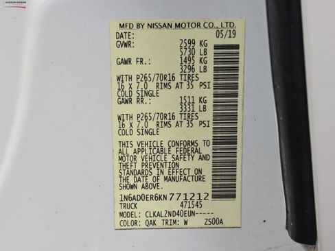 Used 2019 Nissan Frontier SV image 43