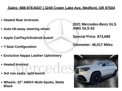 Certified 2021 Mercedes-Benz GLS 63 AMG 4MATIC image 10