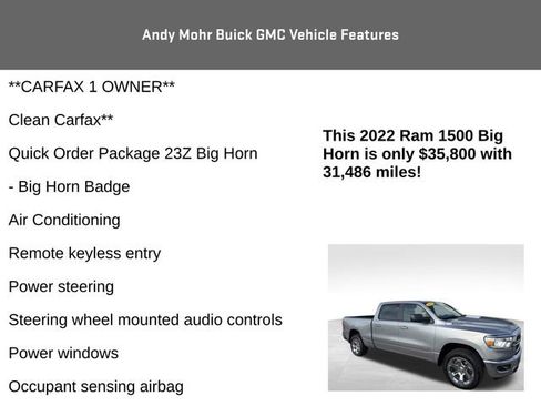 Used 2022 RAM 1500 Big Horn AWD/4WD image 4
