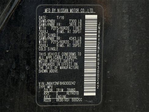 Used 2017 Nissan Armada Platinum w/ Captain Seat Package image 25