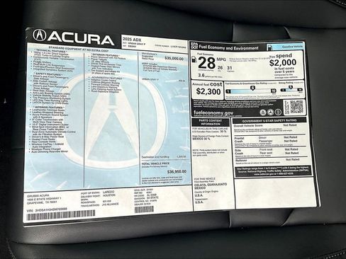 New 2025 Acura ADX FWD image 24