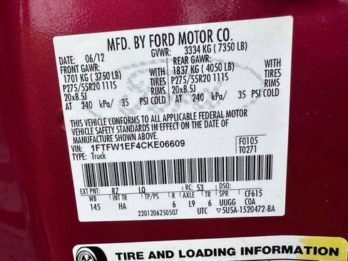 Used 2012 Ford F150 Lariat w/ Lariat Chrome Pkg AWD/4WD image 21