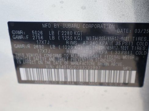 Certified 2025 Subaru Outback Wilderness w/ Wilderness Package image 24