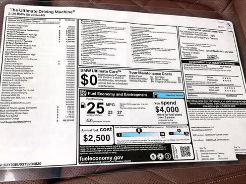 Used 2026 BMW X5 xDrive40i w/ Executive Package image 19