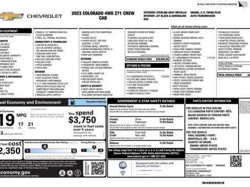 Used 2023 Chevrolet Colorado Z71 w/ Z71 Convenience Package 2 AWD/4WD image 7