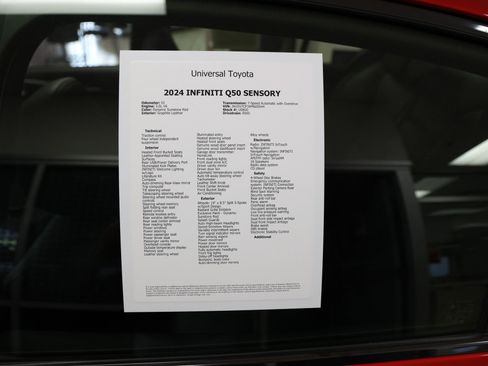Used 2024 INFINITI Q50 Sensory image 41