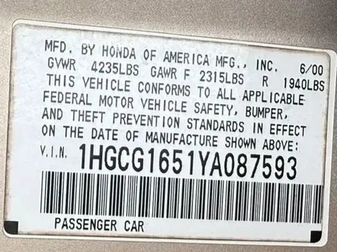 Used 2000 Honda Accord EX image 29