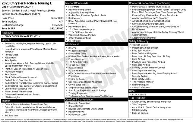 Used 2023 Chrysler Pacifica Touring-L FWD image 5