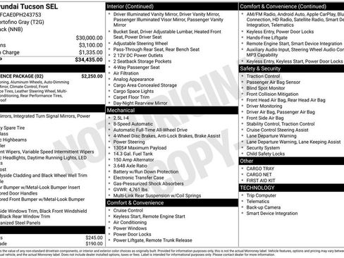 Used 2023 Hyundai Tucson SEL w/ Convenience Package AWD/4WD image 11