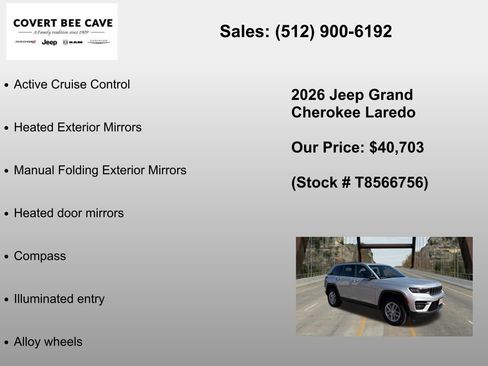 New 2026 Jeep Grand Cherokee Laredo RWD image 12