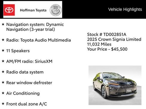 Used 2025 Toyota Crown Signia w/ Advanced Technology Package AWD/4WD image 15