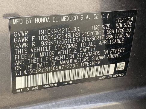 Certified 2025 Honda HR-V LX image 36