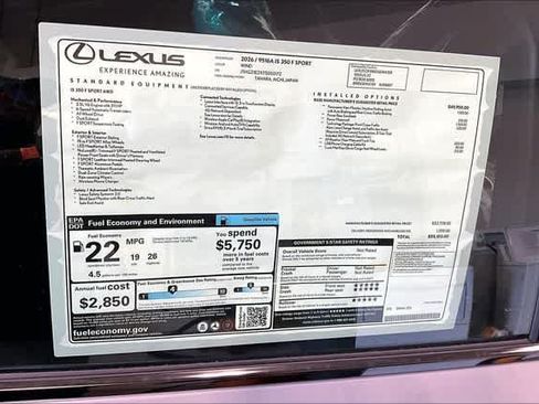 New 2026 Lexus IS 350 F Sport AWD/4WD image 13