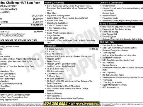 Used 2021 Dodge Challenger R/T Scat Pack w/ T/A Package RWD image 37