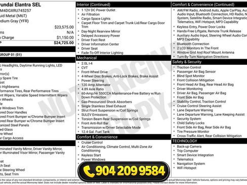 Used 2024 Hyundai Elantra SEL FWD image 40