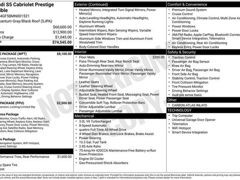 Used 2021 Audi S5 Prestige w/ Prestige Package image 2