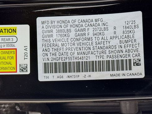 New 2026 Honda Civic Sport image 28