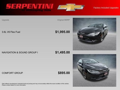 Used 2015 Chrysler 200 S w/ Navigation & Sound Group I FWD image 4